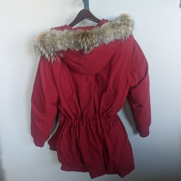 Rare 90s Vintage Eddie Bauer Goose Down Parka w/ Removable Coyote Collar Size M - Picture 3 of 16